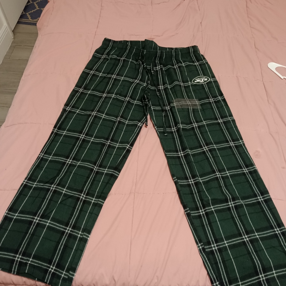 NFL Women's Jets Flannel PJ Set Size XL - Picture 4 of 6
